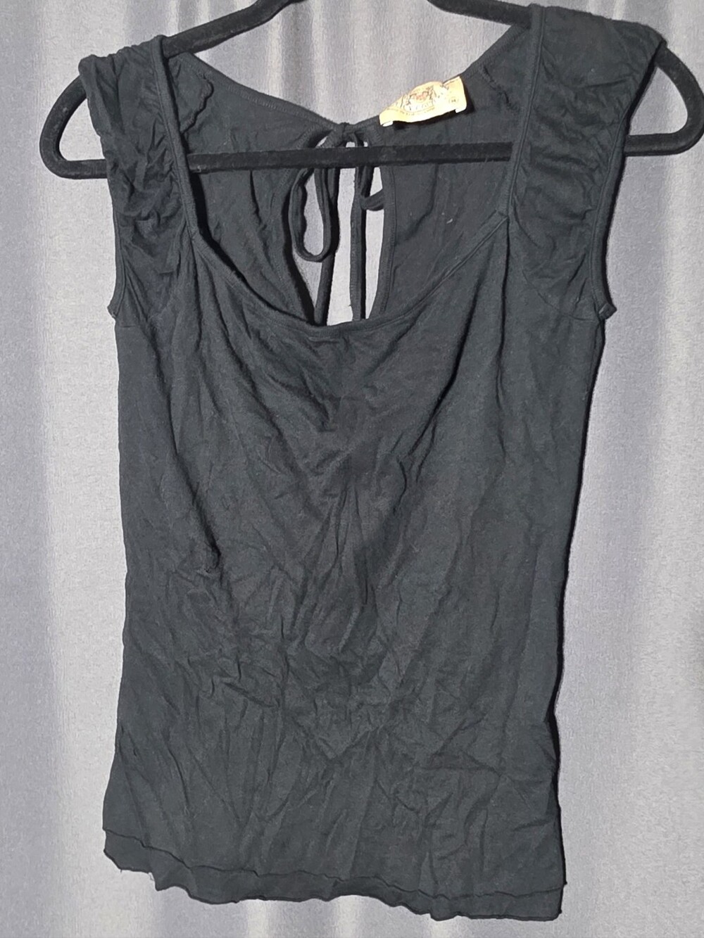 Vintage Juicy Coture Y2k Black Tie Back Tank Medium